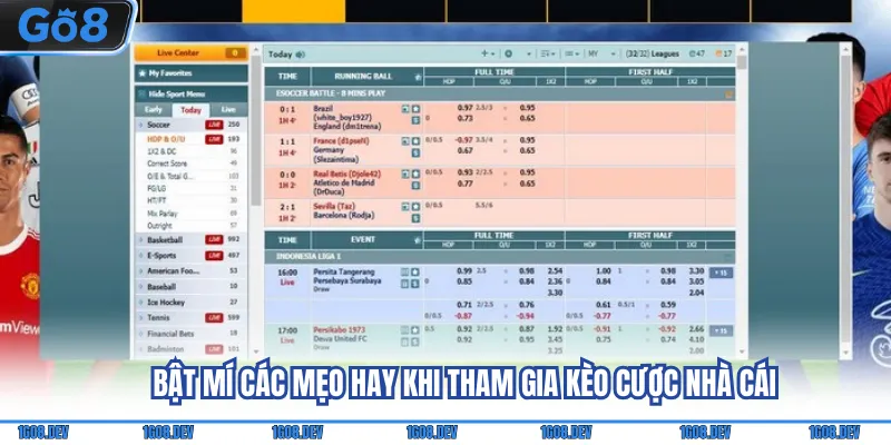 Kèo Nhà Cái Go8 - Tổng Hợp Các Tỷ Lệ Cược Trong Bóng Đá 4 Bật mí các mẹo hay khi tham gia kèo cược nhà cái