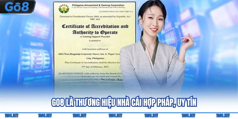Giới Thiệu Go8 - Thương Hiệu Nhà Cái Đẳng Cấp Quốc Tế 1 Go8 là thương hiệu nhà cái hợp pháp, uy tín