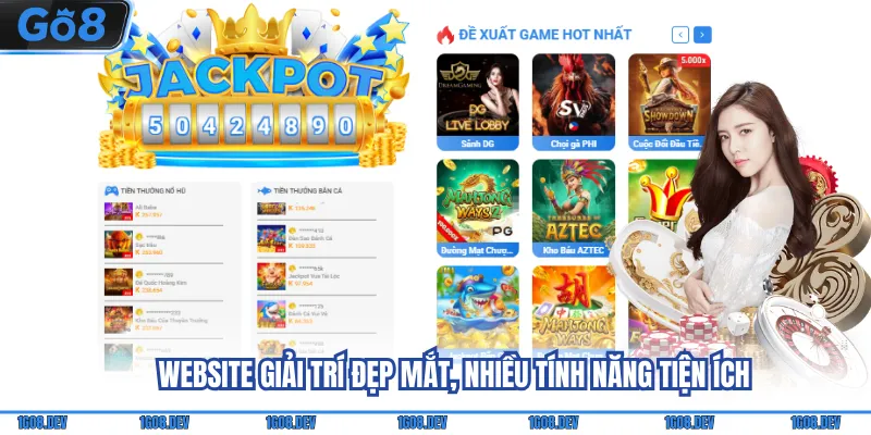 Go8 - Trải Nghiệm Cá Cược Online Đa Dạng Và Minh Bạch 3 Website giải trí đẹp mắt, nhiều tính năng tiện ích